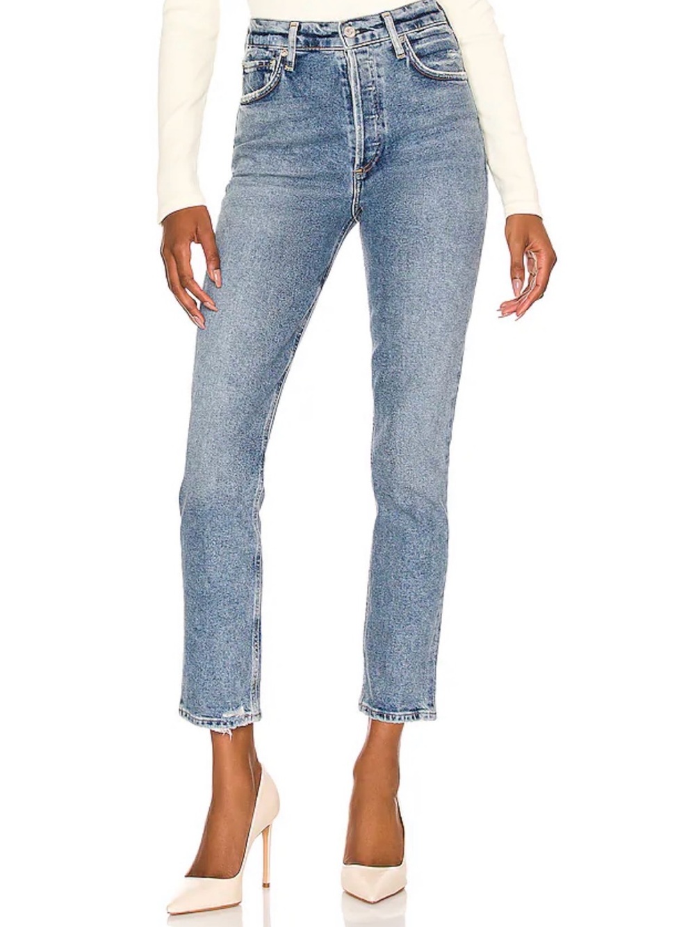 Citizens of Humanity Charlotte High-Rise Medium Blue Denim Jeans